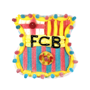 Escudo de chuches del Fútbol Club Barcelona